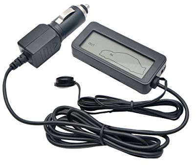 Riloer Thermomètre intérieur et extérieur 12 V LCD LED Rétroéclairage Bleu
