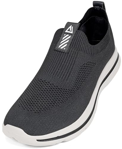 ODCKOI Löparskor för män, slip-on sneakers, löpargym, fitness, lätta sneakers, promenader, fritid, tennis, andas, sportskor | Fria händer ergonomiska slip-skor för män | med tålåda noll klack sulor promenadskor