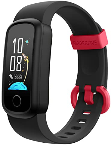BIGGERFIVE Vigor Kids Fitness Tracker Watch for Girls Boys Ages 5-15, IP68 Waterproof, Activity Tracker, Pedometer, Heart Rate Sleep Monitor, Calorie Step Counter Watch
