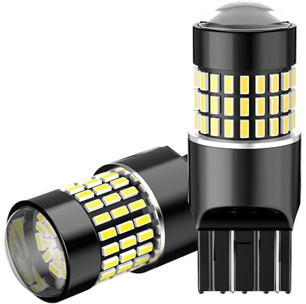 OBOLED T20 LED Bulb Super Bright 78SMD 7443 W21W W21/5W 7440 580 12V 24V Car Backup Reverse Light Tail Parking Brake DRL Daytime Running Lights 6500K White 2Pcs