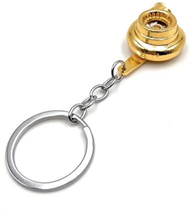 H-Customs Turbolader Abgasturbolader Auto Tuning gold Schlüsselanhänger Anhänger gold