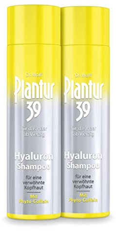 Plantur 39 Hyaluron-Shampoo 2 x 250 ml - verwöhnt trockene Kopfhaut mit Feuchtigkeit | Gegen menopausalen Haarausfall