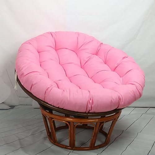 Bettschlange Hängesessel Kissen,Papasansessel Kissen,Lesesessel Rund, Gartensessel Sitzkissen,Papasan Hängesessel Kissen(Stühle Nicht Enthalten),Rosa,110x110cm