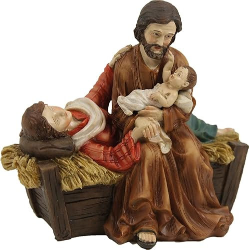 FADEDA 2 x Hlg. Familie, Nativity Block / Height: 12 cm / Hand-Painted / Detailed Nativity Scene Figures - Christmas Table Decoration Nativity Accessories