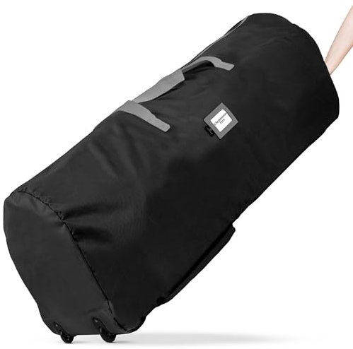 Rolling Tree Aufbewahrungstasche – Aufbewahrung für 2,5 m künstlichen Weihnachtsbaum, Reißverschlusstasche, Tragegriffe und Räder für einfachen Transport, schützt vor Staub, Insekten und Feuchtigkeit