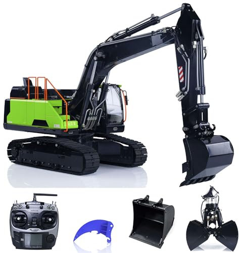 TOUCAN RC HOBBY 1/14 Standard 2 Section Boom Crawler EC380 Pelle hydraulique - Avec pince hydraulique Petite pelle Grande pelle Télécommande