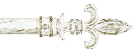 Barra de cortina de hierro extensible 160-300 de pared barra deslizante riel anillos soportes tornillos blanco_dorado