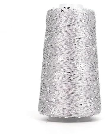 OPica 50g / 350m Filato Mercerizzato 3mm Filato Speciale con Paillettes Fai da Te Tessuto a Mano Coperta di Lana per Maglieria con Bambola di pezza