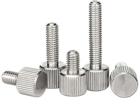 NHEISSCF Flügelschrauben, 304 Rändelschrauben, Rändelkopf-Handschraube, Maschinen, Werkzeug, metrische Einstellschraube GB835 M2,5, M3, M4, M5, M6, Größe: M6
