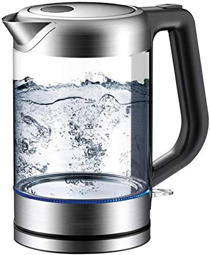 Hervidores, Hervidor eléctrico de vidrio, hervidor de agua con control de temperatura de 1,8 L, luz LED, mantener la caldera de agua inalámbrica, apagado automático, 100% libre de Bpa, hervidor de