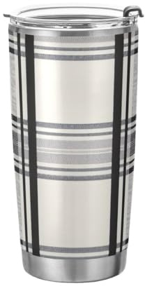 JUMBEAR Vaso de 590 ml, a la moda, de acero inoxidable, aislado al vacío, taza de café y agua, doble pared con recubrimiento en polvo, a prueba de derrames, taza térmica para el hogar y exteriores