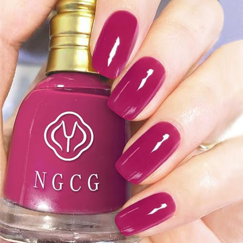 Pink Nail Polish - Hot Pink Nail Varnish - Bright, Long Lasting, Chip Resistant - No UV LED Lamp Required - Salon Quality DIY Home Manicure