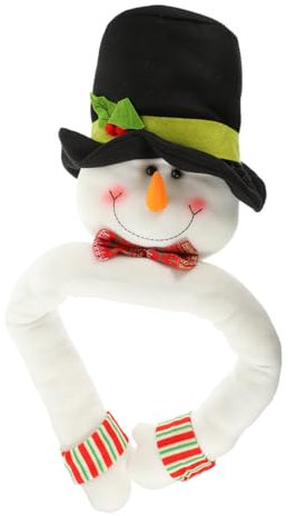 Amosfun Einzigartiger Weihnachtsbaumschmuck Mit Weihnachtsmann Und Schneemann Als Baumkrone Für Festliche Dekorationen