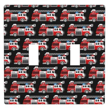 Placca di copertura per interruttore della luce a levetta, 2 piastre da parete di dimensioni standard 11,4 x 11,4 cm, piastra di copertura decorativa per interruttore della luce doppio per camion dei