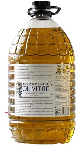 OLIVITAE. Aceite de Oliva Virgen Extra 5 Litros. Agricultura tradicional, sabor intenso. Toledo, España.