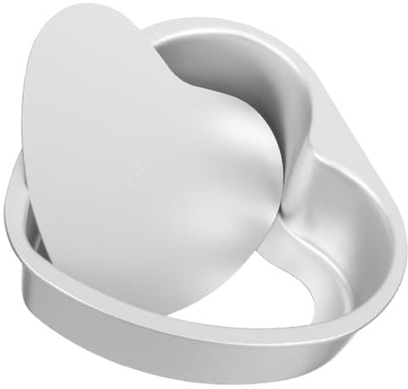 Cabilock Stampo Cuore Per Torta Teglia in Alluminio Anodizzato Antiaderente Fondo Rimovibile Teglia Da Forno Per Torte e Dessert