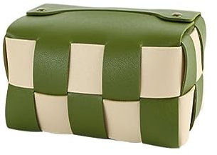 Taschentuchbox Taschentuchbox mit Schachbrettmuster, kreativer Strick-Taschentuch-Beutel, Lederbezug, Taschentuchbox aus Leder, Auto-Taschentuchbox Desktop-Papierbox