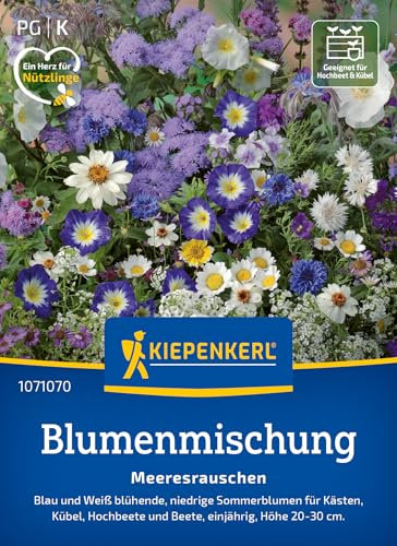 Kiepenkerl Blumensamen-Mischung Meeresrauschen 1071070 - Maritime Blumenmischung für Balkon & Garten - Elegante Blau- & Weißtöne - Wildblumensamen, Blumenwiese
