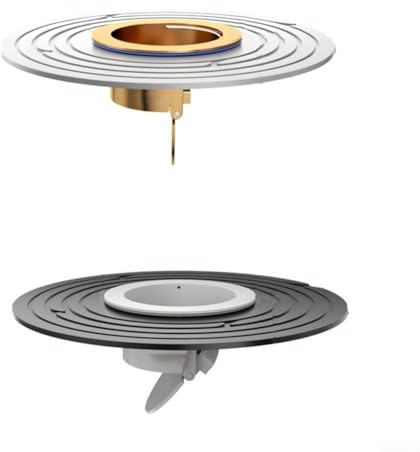 HEIBTENY Scarico rapido da pavimento, filtro per vasca da bagno, filtro antiriflusso, 100 x 42 x 45 mm (nero plastica core)