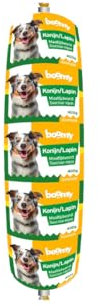 Boomy - Saucisse de repas - Saucisse pour chien - Viande fraîche - Repas sans gluten sans additifs (400g, Lapin)
