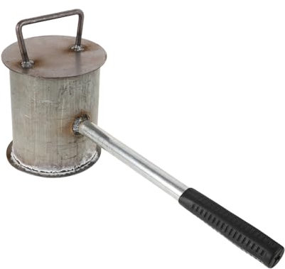 OFFSCH Steel Fire Extinguisher Pot and Campfire Extinguishing Pot for Outdoor Bbq Lid, Thickened Carbon Suppression Barrel 12cm Diameter 14cm Height, Portable Emergency Fire Safety Urn