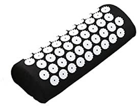 SHUAICJ Massagekissen Akupressur MAT Massage Linderung Stress Back Body Pain Spike Kissen Yoga Akupunkturmatte Massagekissen(Black Pillow)
