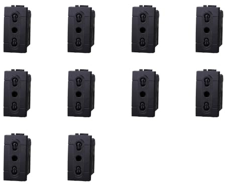 IXTRIMA Presa Bipasso 2P+T 10/16A 250V, Compatibile con Bticino Living Light, Nero, Set da 10 Pezzi