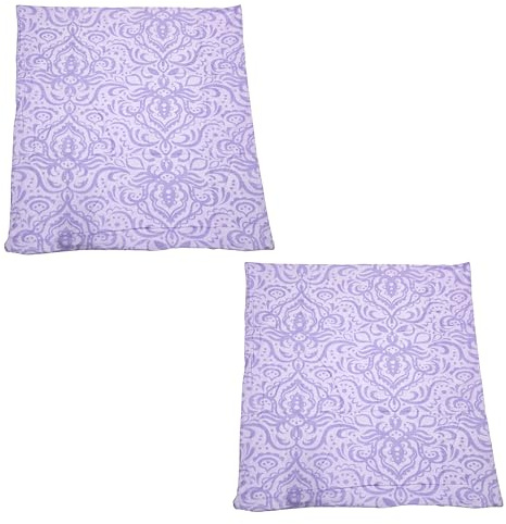 2er Set Kissenbezug 80x80 cm Kopfkissenbezug Kissenhülle 100% Baumwolle mit Reißverschluss Made in Germany (Lila Flieder Blumen)