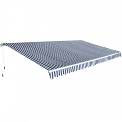 Xichuzi Gelenkarmmarkise, Balkon Markise, Sonnenschutz, Balkon überdachung, Sonnenmarkise, Terrassen-markisen, 600 cm Blau/Weiß