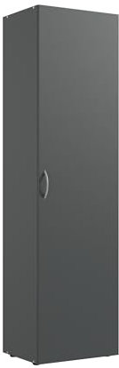 möbelando Mehrzweckschrank >MRK Multiraumkonzept< in Graphit, 50 cm breit, 185 cm hoch, 68 cm tief ? Ideal für Flur, Büro ? Made in Germany, zerlegt, 1 Drehtür, 1 Einlegeboden