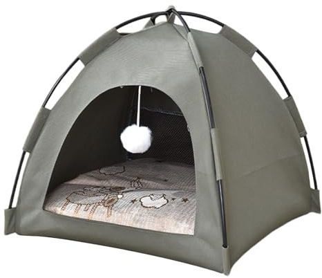 Haustierzelt, Katzenhöhle, Nest Bett, tragbares Design, atmungsaktiver Stoff, für alle Jahreszeiten, maschinenwaschbar, Hundezelt für drinnen und draußen, Reisen, alle Jahreszeiten, Kätzchen, Welpen
