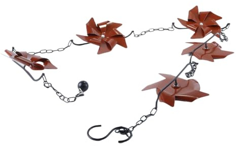 Orivin Chaîne De Pluie En Métal Avec Moulinet Pour Guider Efficacement L'eau Des Gouttières