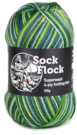 4-Ply Sock Yarn 120g, New Zealand Wool, Superwash – Wild Pear