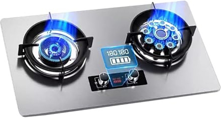 Cocina De Gas Sobremesa 4,5 KW Con Temporizador Integrado Y Doble Quemador. Ideal For Restaurantes Puestos Comida(LPG)