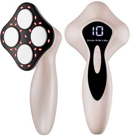 Masajeador Anticelulítico Profesional, 3 en 1 Masajeador Anticelulítico Eléctrico Unisex para Cintura, Vientre, Brazos, Glúteos y Piernas (Oro Rosa)