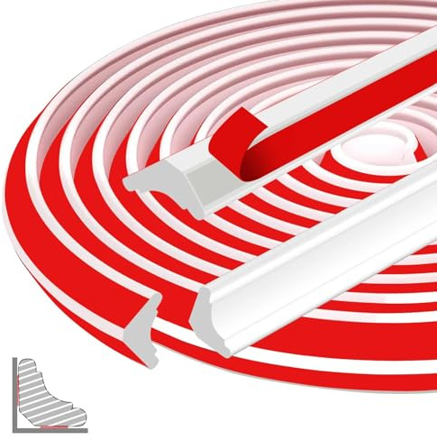 Ezitruz Moulure Adhesive Flexibles 20x27 mm, 3,5 M Moulure Autocollante Plafond TPE Blanc pour Bordure de Finition Plan de Travail Cuisine Angle Murale et Décoration