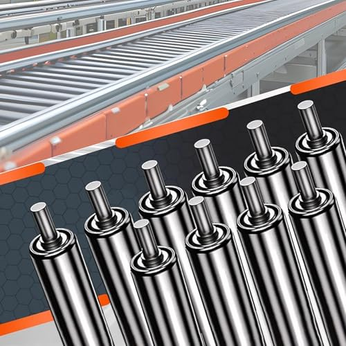 Hochleistungs-Förderrollen aus Edelstahl – 6er-Pack, 25 mm bis 60 mm Durchmesser, for Tischsägen, Rasenmäher und Heimwerkerprojekte(L250MMxDia32MM)