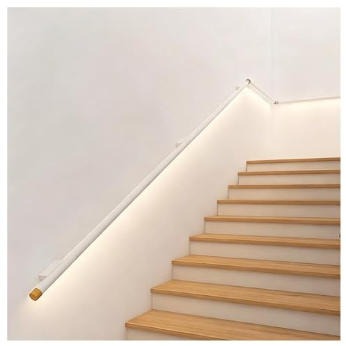zklaseot Luci per Corrimano per Scale Interne, Corrimano per Scale A LED, Barra di Sostegno per Corridoio di Villa con Sensore di Movimento, Illuminato Lungo in Lega di Alluminio(Bianco,100cm)
