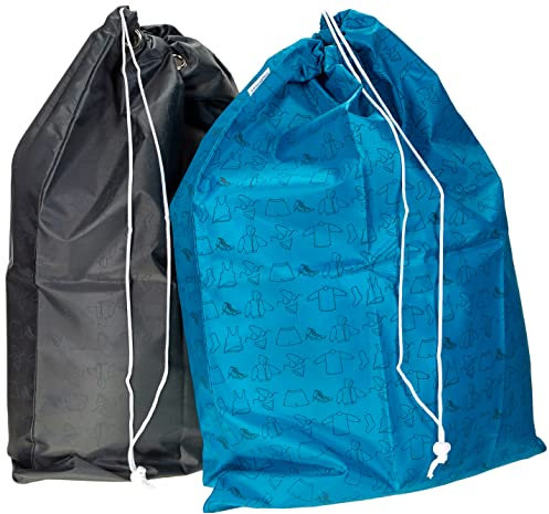 Linea Più Lavanderia Self Service, Sacco per biancheria, 56x2xh71 cm, 2 pezzi, Colori Assortiti