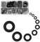 Rondelles plates en métal, 600 pièces en acier inoxydable,noires en acier carbone,rondes en métal (M2/M2.5/M3/M4/M5/M6/M8/M10/M12/mm) 9 types de rondelles pour boulons et vis (Noir)