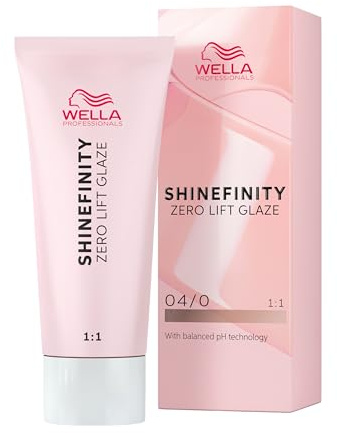 Wella Professionals Shinefinity Glaze – Haarschonende Tönung – demi-permanent, pH-neutral & ohne Ammoniak - Für natürlichen Glanz bis zu 20 Haarwäschen – vegan – 04/0 Natural Espresso – 60ml