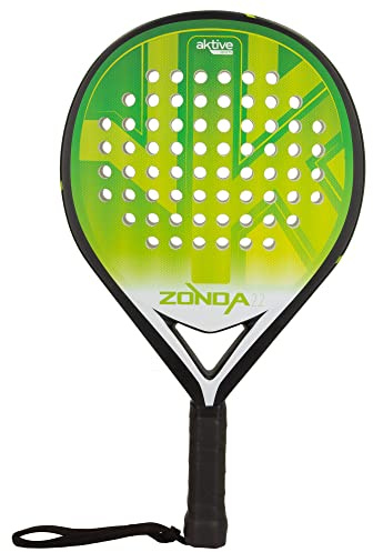AKTIVE 54094 Pala de Pádel Fibra de Vidrio Zonda 2.2, Balance Medio, Peso 360 g, Ligera, Interior EVA, Medidas 47 x 26 x 3.8 cm, para la Práctica Regular de Pádel, Accesorios de Pádel