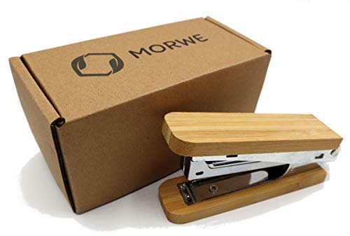 MORWE Handtacker aus nachhaltigem Bambus für präzises Heften | Manueller Tacker aus Holz