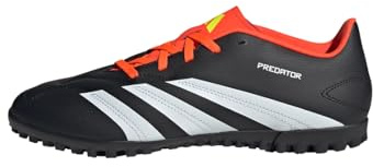 adidas Unisex Predator Club Turf Football Boots, Core Black / Cloud White / Solar Red, 40 EU