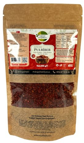 Pul Biber – Flocons de piment turc de qualité supérieure | Poivre d'Aleppo | 200 g | Pour pizza, steak, barbecue et marinades