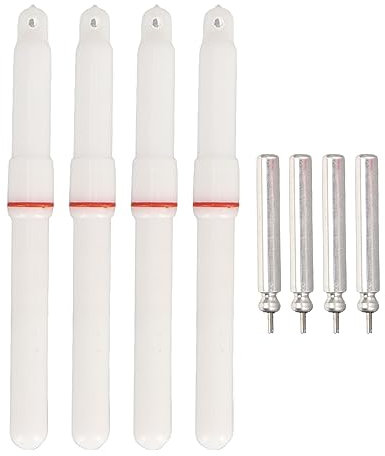SUNGOOYUE 4 Pièces Bâtons Lumineux de Pêche ABS LED Flotteur Pointe de Tige Bâtons Lumineux avec Batterie pour la Pêche de Nuit Sombre (Rouge Fixe)