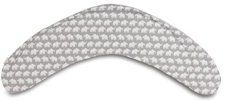 ULLENBOOM ® Stillkissenbezug 170x34 cm Graue Elefanten (Made in EU) - Bezug für Stillkissen, Seitenschläferkissen & Co mit den Maßen 170x34 cm, 100% OEKO TEX zertifizierte Baumwolle