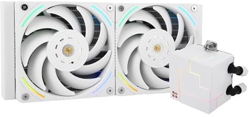 Thermalright Core Matrix 240 White CPU Liquid Cooler,Efficient PWM Controlled Pump 3000RPM,TL-K12W series PWM Fan×2,for AMD AM4/AM5,Intel 1150/1151/1200/1700/2011