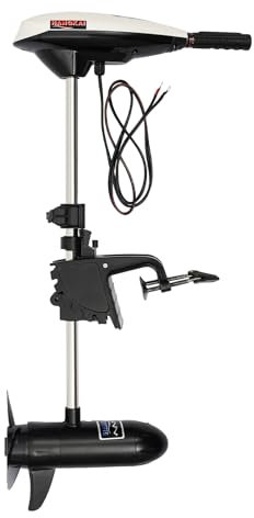 SICHENSH 66LBS Trolling Motor 12V Aussenborder Elektromotor mit Bürste Reinkupfermotor und Vorwärts 5 Gänge, Rückwärts 2 Gäng 660W AußEnborder Bootsmotor Geeignet für kleine Boote bis zu 1322,7 Lbs