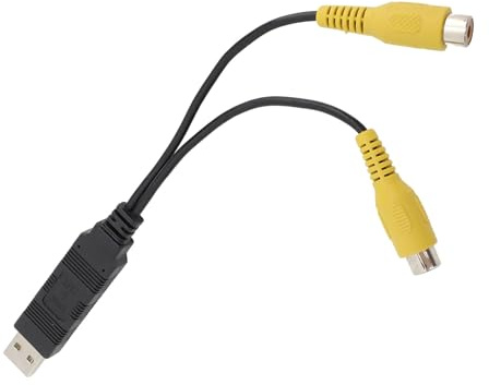 Topiky Adaptateur de Sortie Vidéo USB vers CVBS, Adaptateur de Câble D'interface USB vers RCA, pour Autoradio Android, Sortie AV vers Appuie-tête et écran de Plafond, Convertisseur de